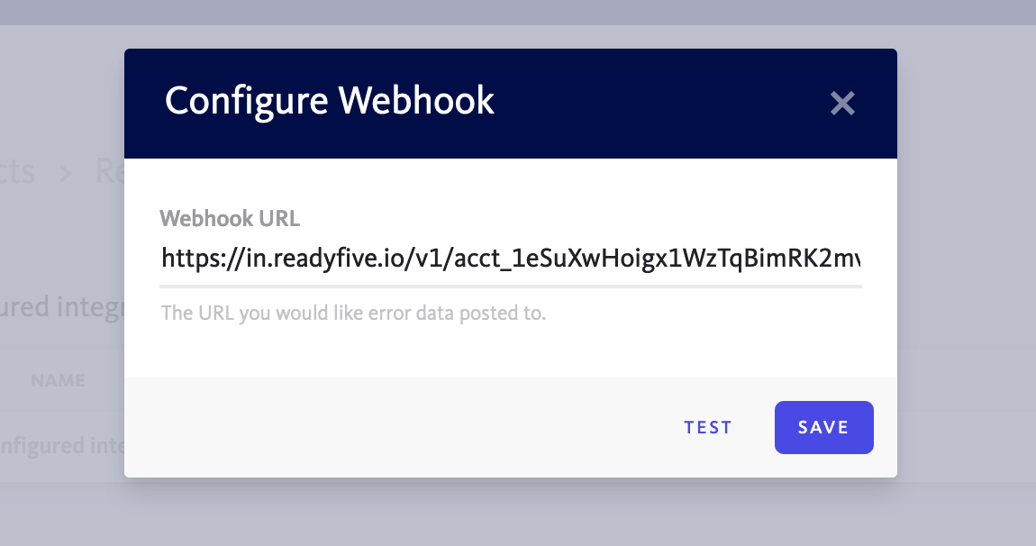 Configure webhook