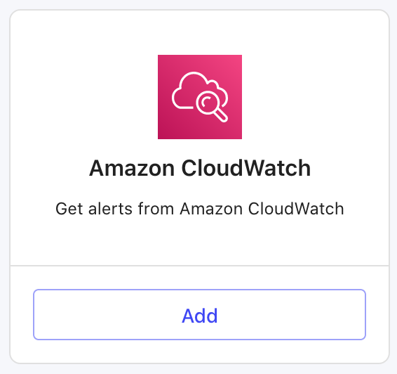 Add integration CloudWatch type