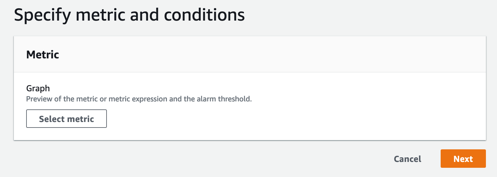 CloudWatch select metric