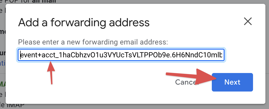 Gmail add forwarding address