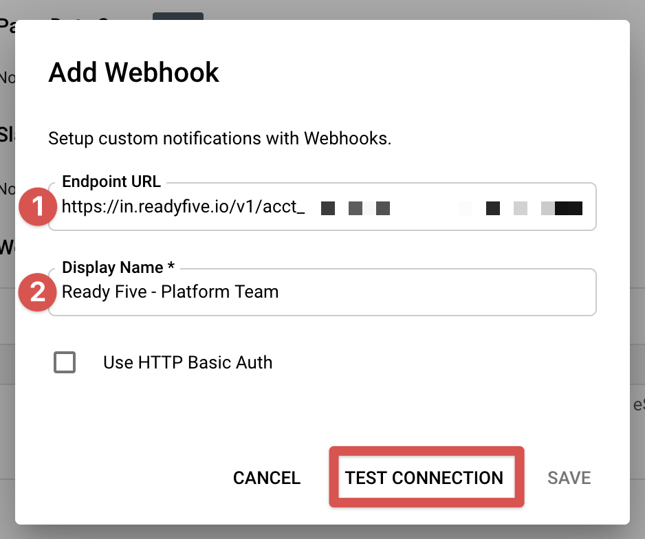 Add webhook form