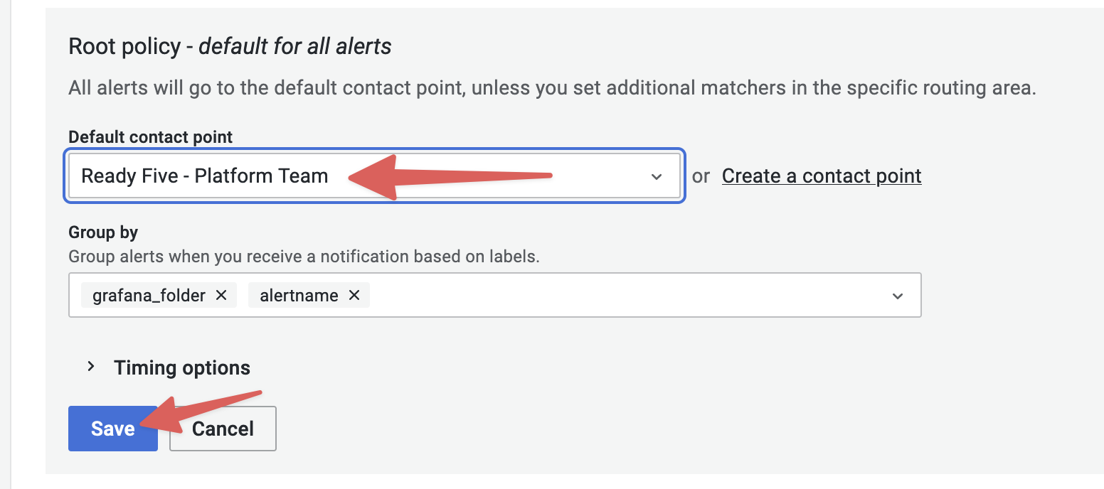 Edit root policy form