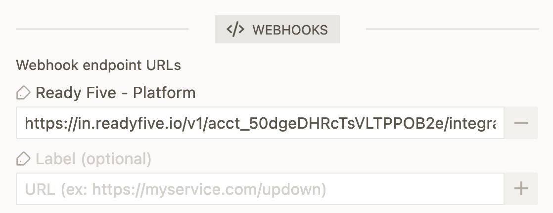 Webhook form