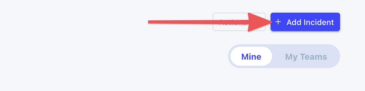 Add incident button