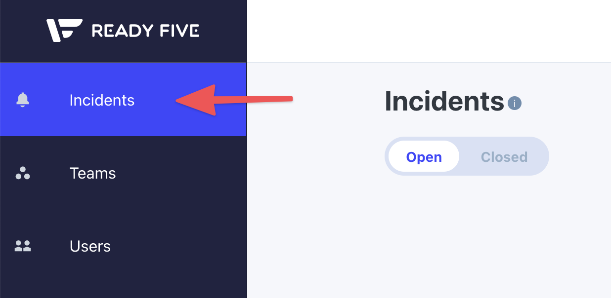 Incidents tab